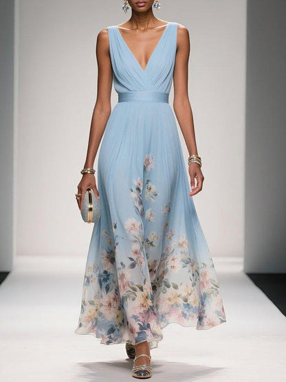 Blair | Women Floral Chiffon Summer Maxi Dress