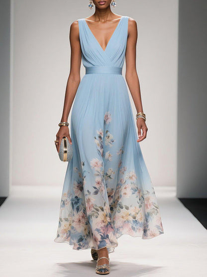Blair | Women Floral Chiffon Summer Maxi Dress