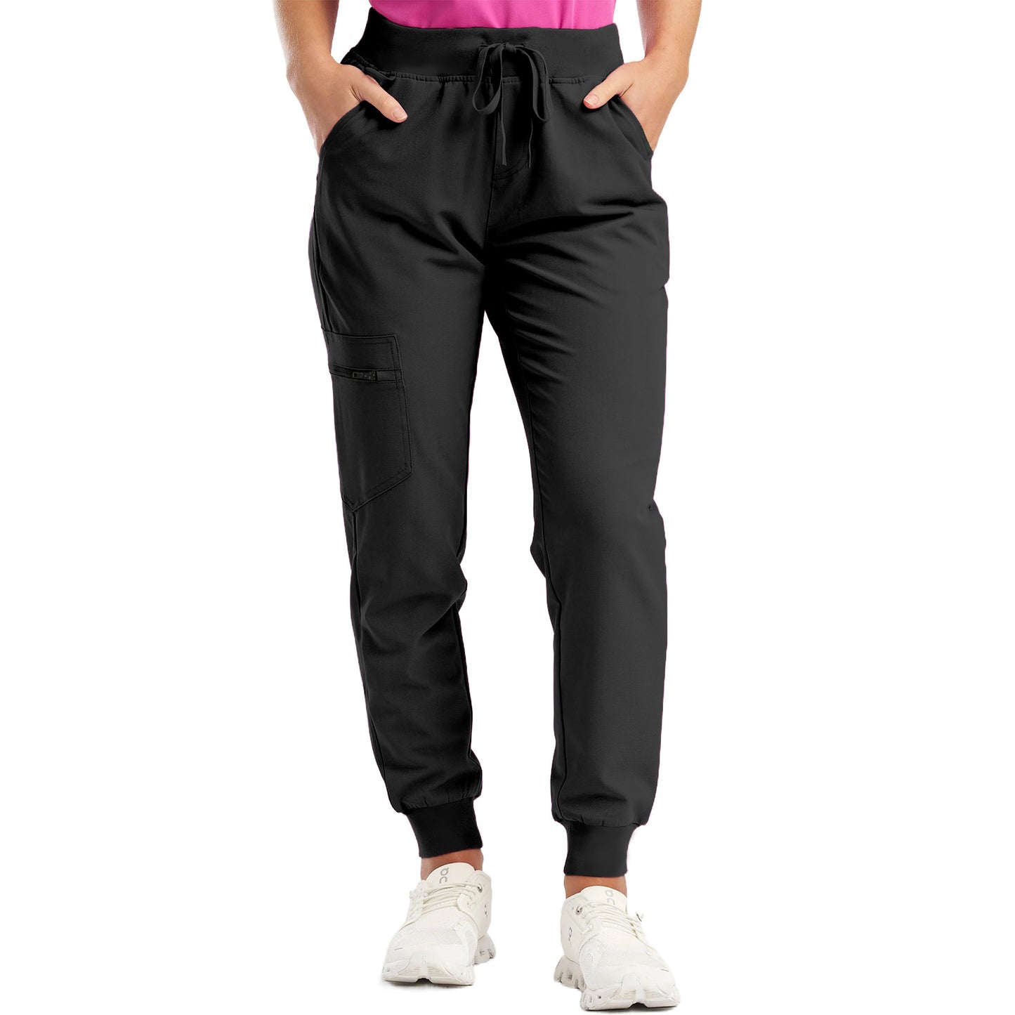 Pants for Women Jogger Scrubs Bottoms with 5 Pockets, Soft Stretch Yoga Style Joggers - Seldom Seen Styles
