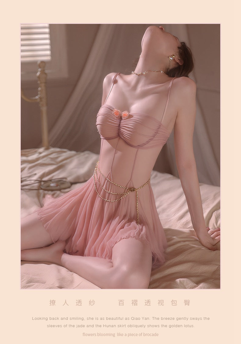 Jiumu Yade Sexy Lingerie Sexy See-through Underwire Nightdress Hot See-through Temptation Passion Nightgown Wholesale qqny - Seldom Seen Styles