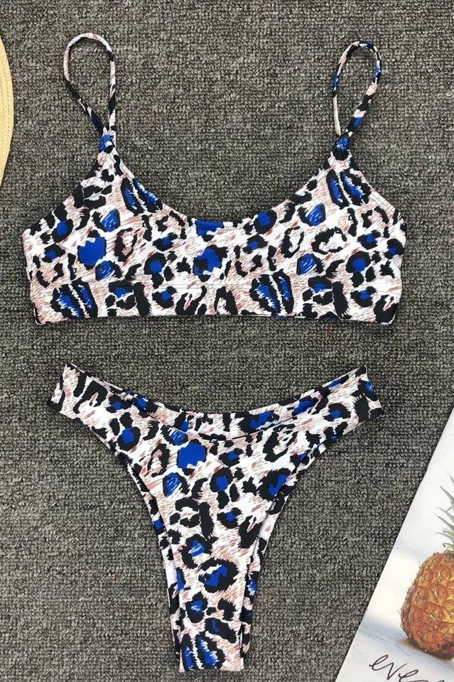 Leopard Print Bikini Set (Multicolor) - Seldom Seen Styles