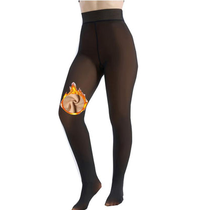 THE ORIGINAL! Magic Fleece Lined Leggings High Waist Tummy Control Super Soft Winter Comfort Tights in Plus Size & Brown Fur for Casual Wear & Outdoor Activities