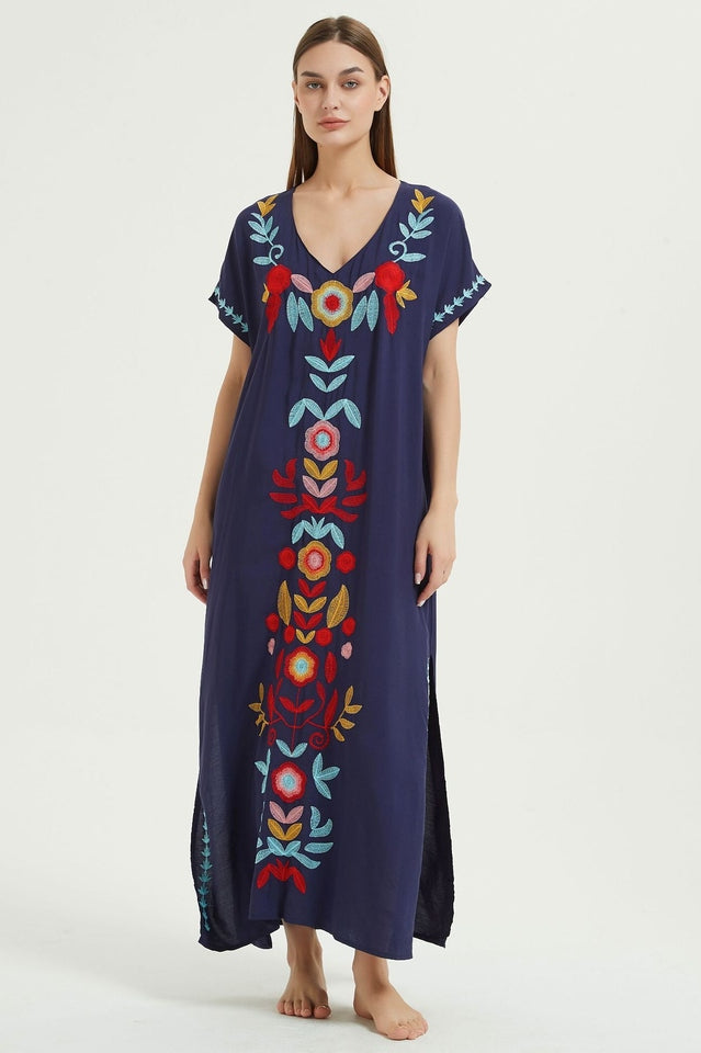 Boho Print Slit Dress - Seldom Seen Styles