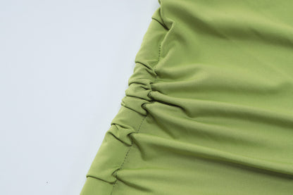 Maxikleid mit Schlitz, One-Shoulder-Kleid, zweiteiliges Rockset, sexy rotes One-Shoulder-Kleid