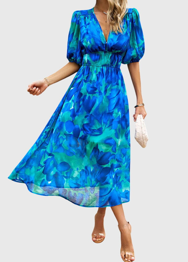 Merlin | Flattering Floral Midi Dress - Seldom Seen Styles