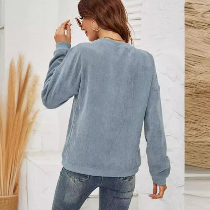 Women's Crewneck Sweatshirts Lightweight Long Sleeve Tunic Tops Cute Pullover Shirts