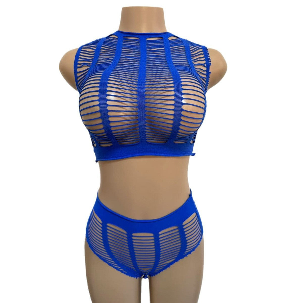 Sexy Lingerie Fishnet Bodysuit Tube Top Bikini One-Piece Mesh Bodycon Dress - Seldom Seen Styles