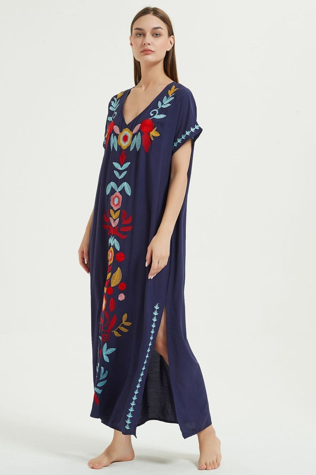 Boho Print Slit Dress - Seldom Seen Styles