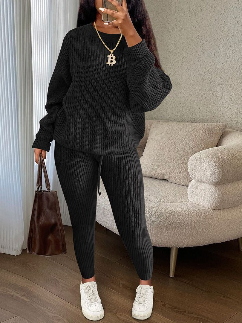 Casual Knitting Suit Trousers  Women's Clothing  Suit  Fashion