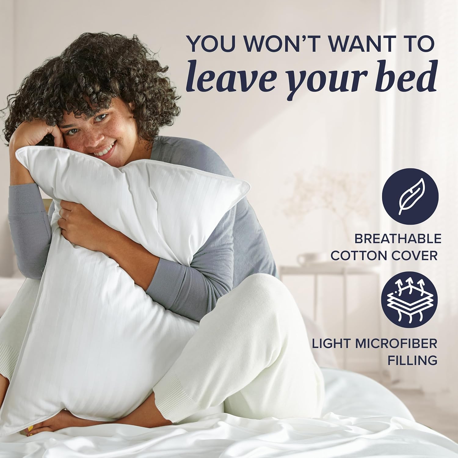 Beckham Hotel Collection Bed Pillows Standard/Queen Size Set of 2 - Original Soft Down Alternative Pillow for Sleeping - Soft Support for Back, Stomach or Side Sleepers - Seldom Seen Styles