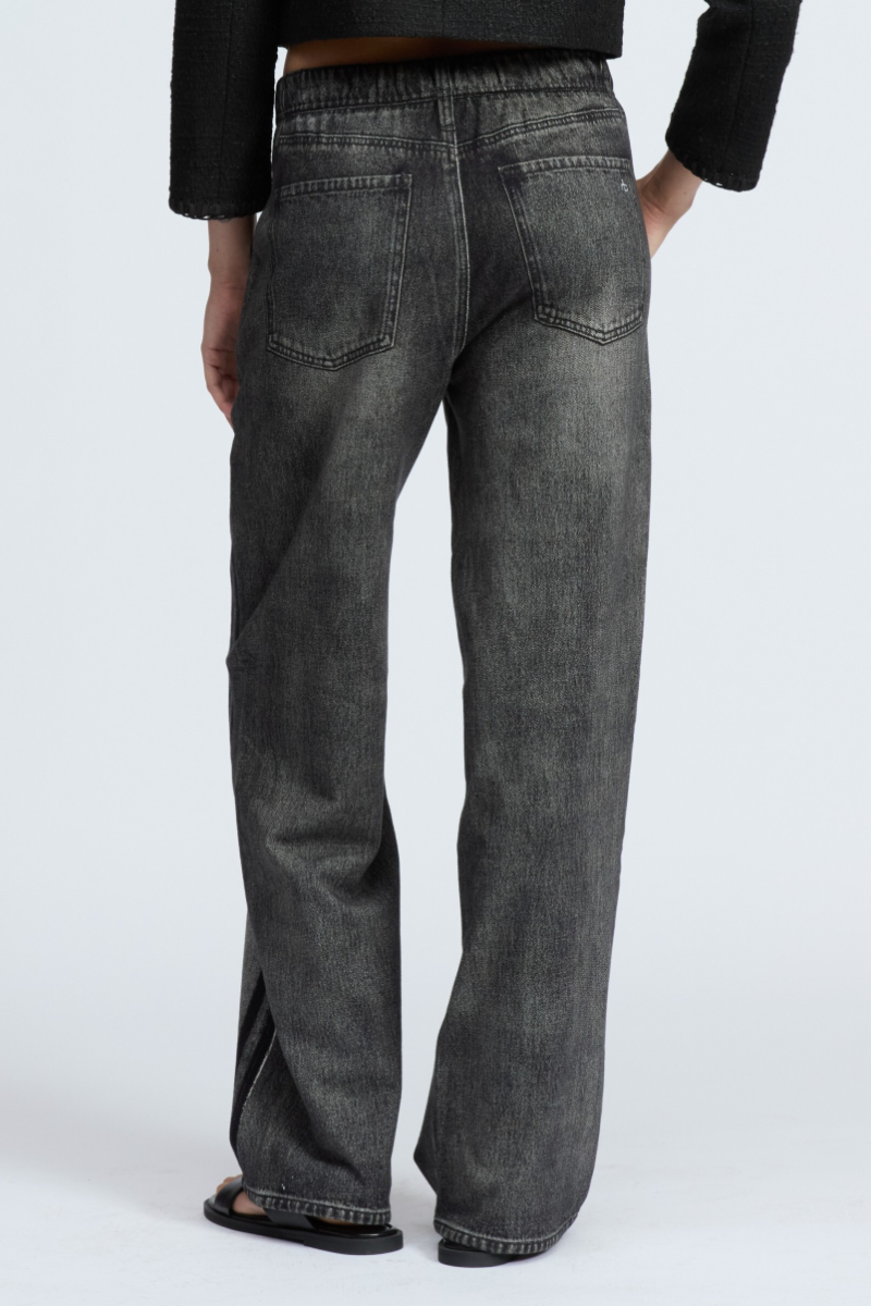 Womens Wash Vertical Pattern Casual Sweatpant Jean - Seldom Seen Styles