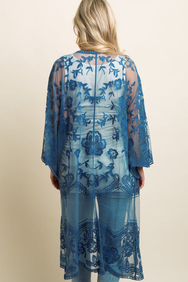 Hollow Out Lace Kimono Cover Up | Dress In Beauty