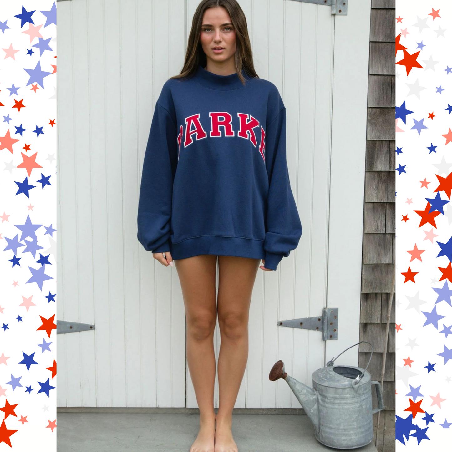 Sunkissed Varsity Mockneck - Seldom Seen Styles