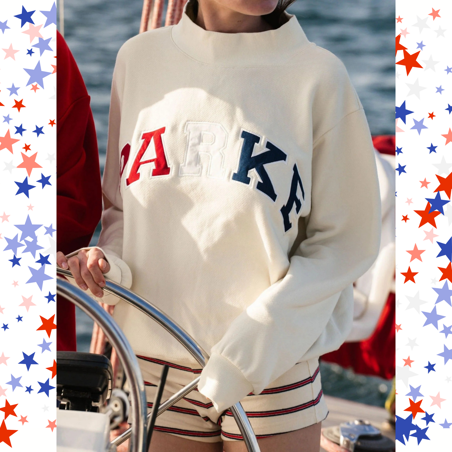 Sunkissed Varsity Mockneck