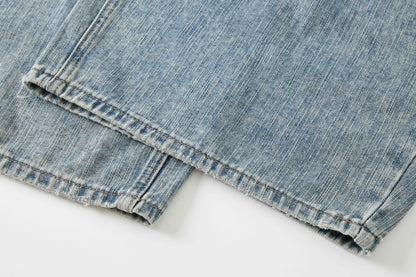 Women's Distressed Ripped Wide Leg Jeans High Waist Baggy Denim Pants Streetwear Y2K Casual Summer Outfit