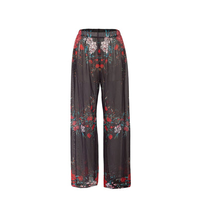 Womens Elastic High Waisted Palazzo Pants Casual Wide Leg Long Lounge Pant Trousers with Pocket