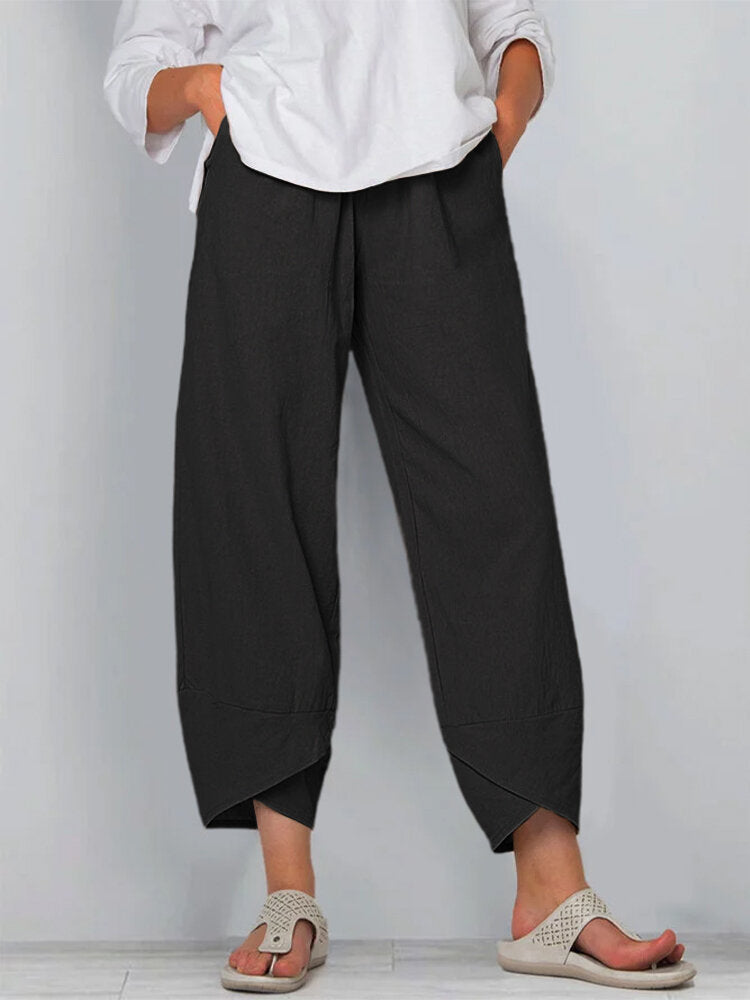 Women's Capri Pants Casual Summer Cotton Cropped Lounge Pants Trousers - Seldom Seen Styles
