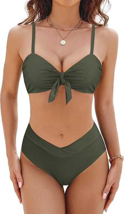 Women's High Waisted Bikini Sets Two Piece Swimsuit Sexy Bathing Suits - Seldom Seen Styles