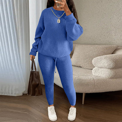 Casual Knitting Suit Trousers  Women's Clothing  Suit  Fashion