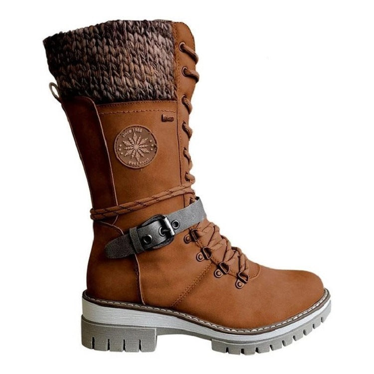 Mid tube square heel round toe martin boots - Seldom Seen Styles