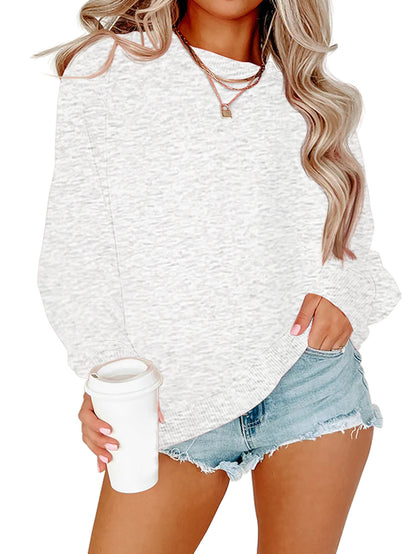 Sweatshirt For Women Casual Pullover Sweatshirts Tops Long Sleeve Fall Shirts Trendy Plain Clothes