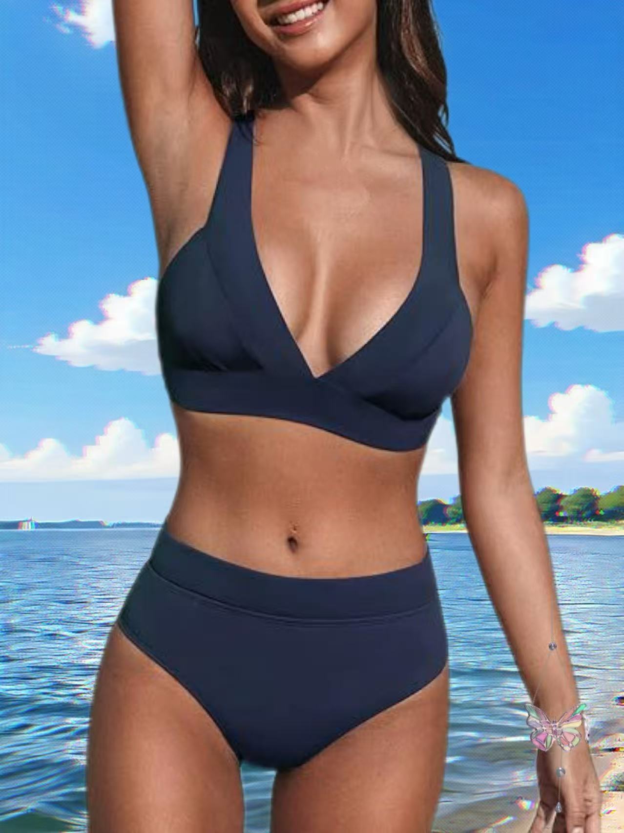 hot bikini quality bikinis black bikini Slim Fit Two-Piece Bikini Hot Spring Swimwear Export - Seldom Seen Styles