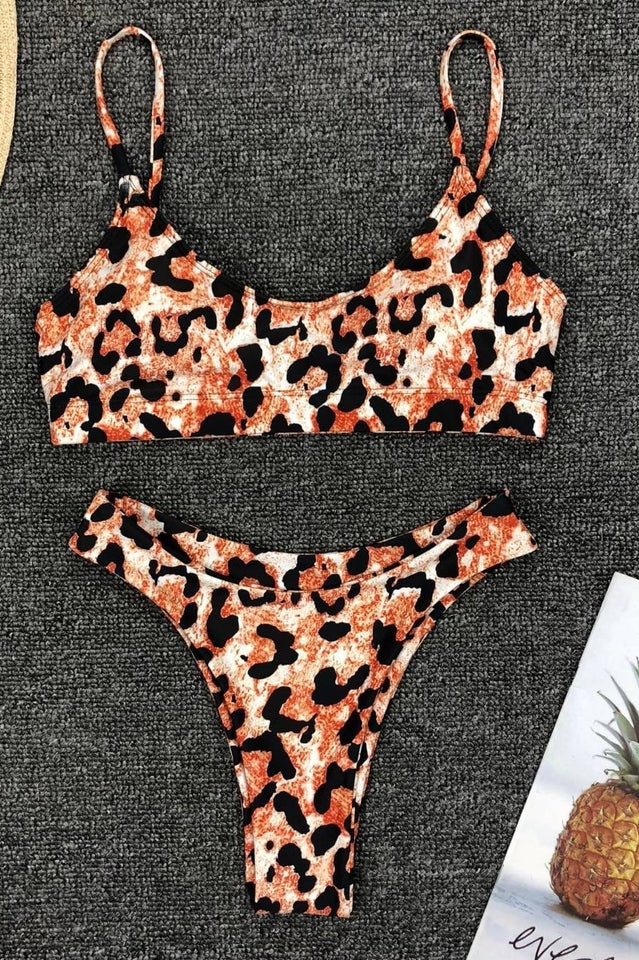 Leopard Print Bikini Set (Multicolor) - Seldom Seen Styles