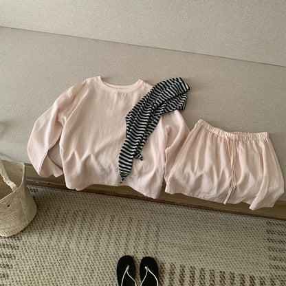 Women's Linen Blend Round Neck Long Sleeve Top Mini Skirt Set Boho Beach Vacation Summer Outfit