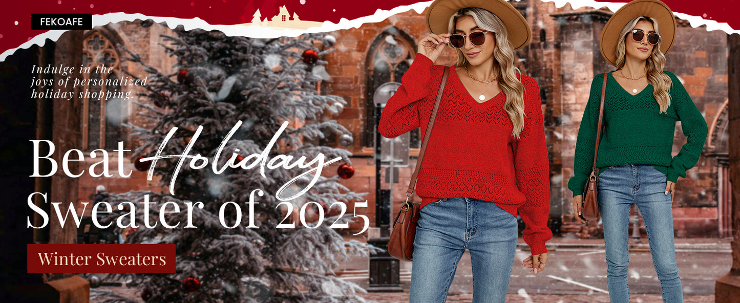 Womens Sweaters 2025 Fall V Neck Long Sleeve Hollow Knit Pullover Sweaters for Women