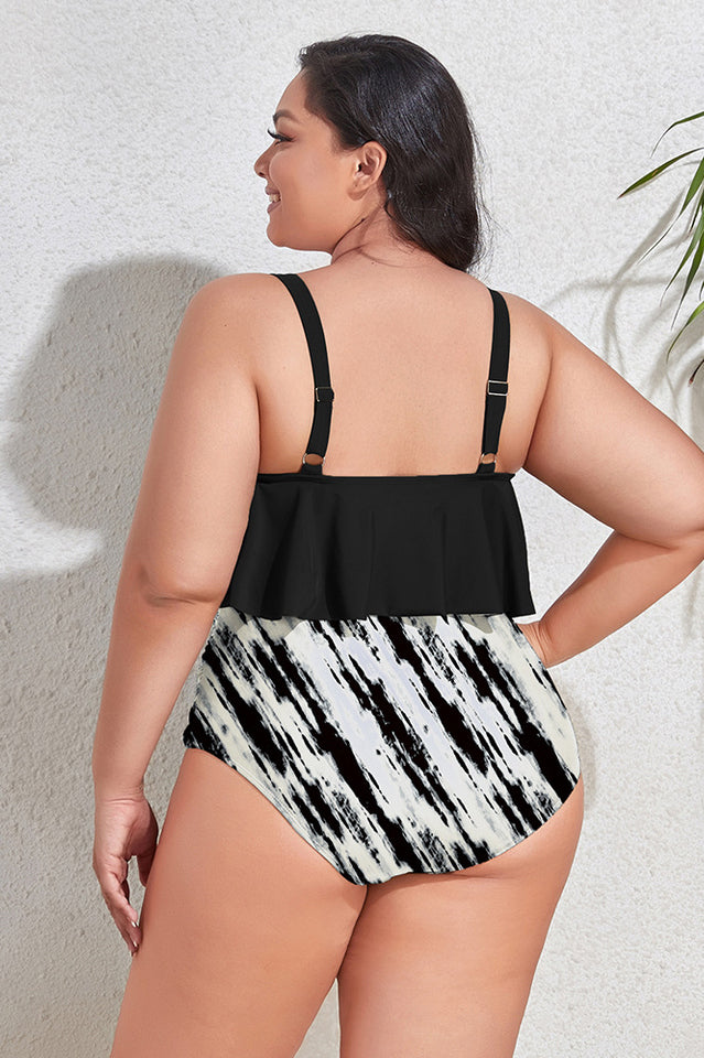 (L-4XL) Floral High Waist Bikini Set - Seldom Seen Styles