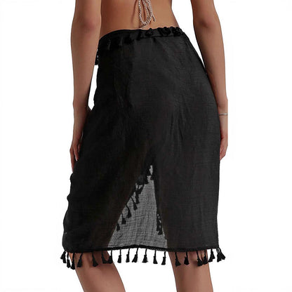Women Beach Sarong Wraps with Tassels Swimsuit Coverup Summer Bathing Suit Cover Up Casual Swimwear
