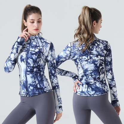 Yoga Clothes Autumn and Winter uarun Sports Jacket Women's Slim Stretch Zipper Running Yoga Fitness Long-Sleeved Upper Garment