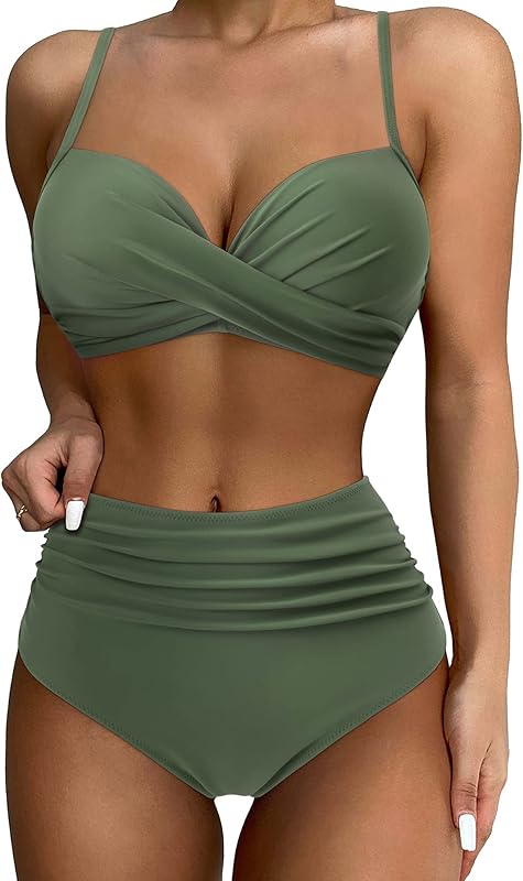 Women Twist High Waisted Bikini Sexy Push Up Two Piece Swimsuits - Seldom Seen Styles