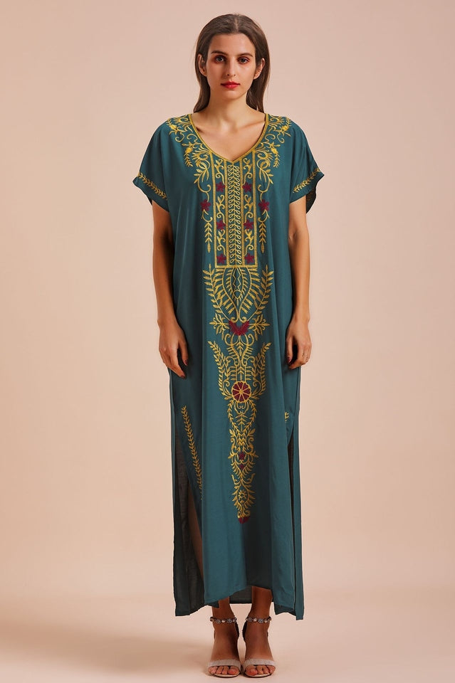 Boho Print Slit Dress - Seldom Seen Styles