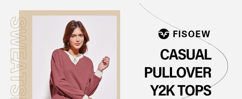 【Up To 3XL】Fisace Christmas Womenswear Striped Oversized Sweatshirt Color Block Crew Neck Long Sleeve Shirt Casual Loose Pullover Top Y2K Clothes back to school