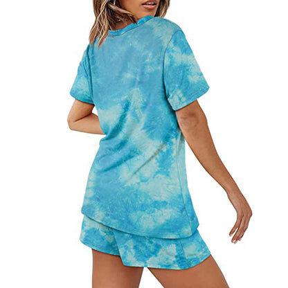 2025Summer New Women's Two-Piece Set Solid Color Short Sleeve T Casual T-shirt and Shorts Set for Women