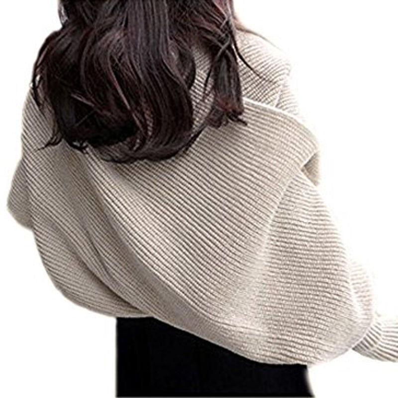 Top-Selling Product Fashion Knitted Scarf Women's Warm Autumn and Winter Wool Shawl Monochrome Sleeve Scarf Factory Direct Supply