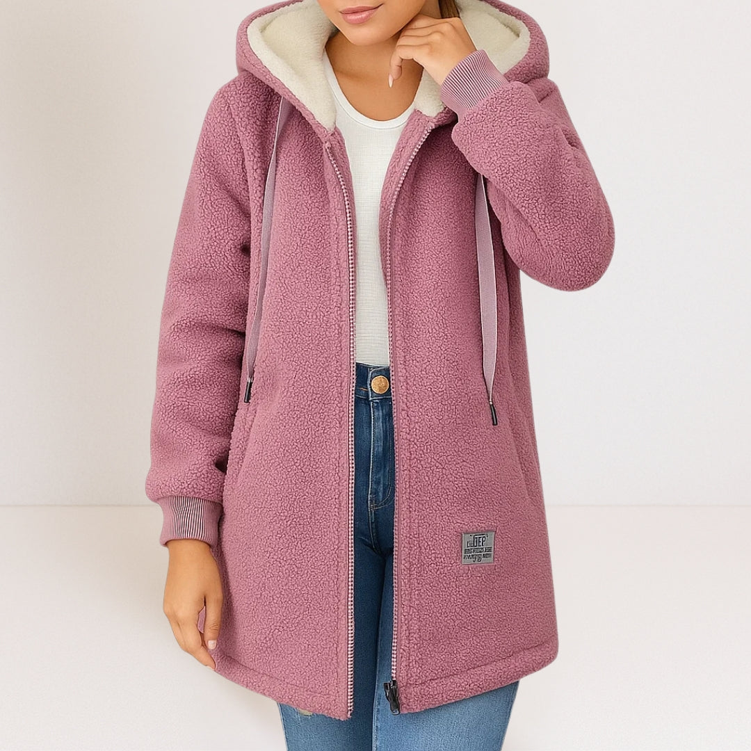 Women's Soft Fleece Hoodie Jacket – Lightweight Warm Zip-Up Coat | S–3XL Plus Size - Seldom Seen Styles
