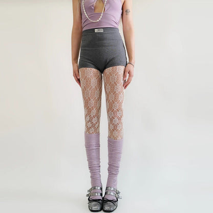 Spring and Autumn Striped Dark Red Millennium Hot-Selling Slimming Stockings Retro Dark Pattern Hot Girl Versatile Thin Pantyhose