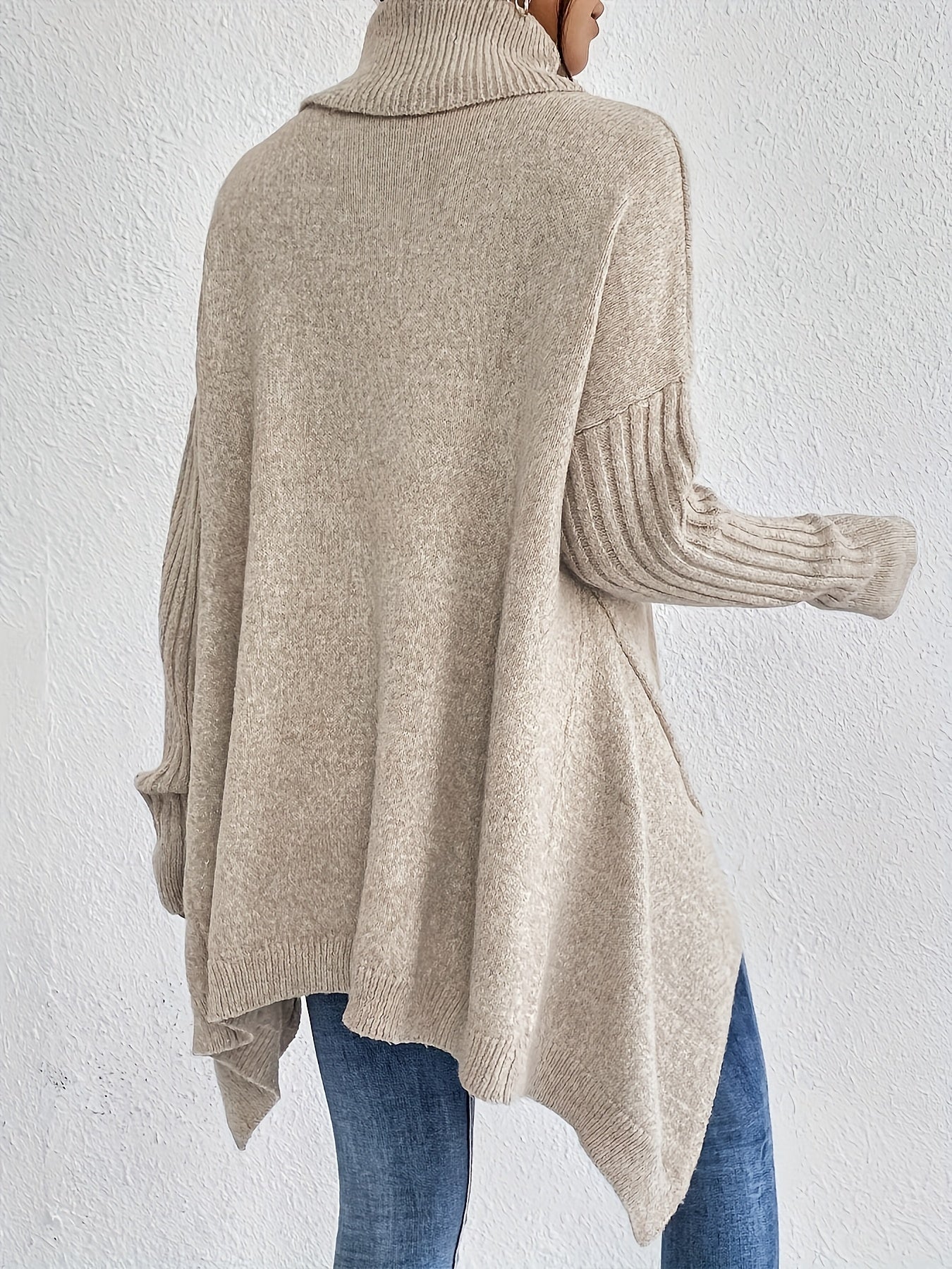 Women's Oversized Sweater Turtleneck Long Sleeve Casual Knit Tunic Pullover Sweaters Tops 2025 Fall Winter Outfits - Seldom Seen Styles