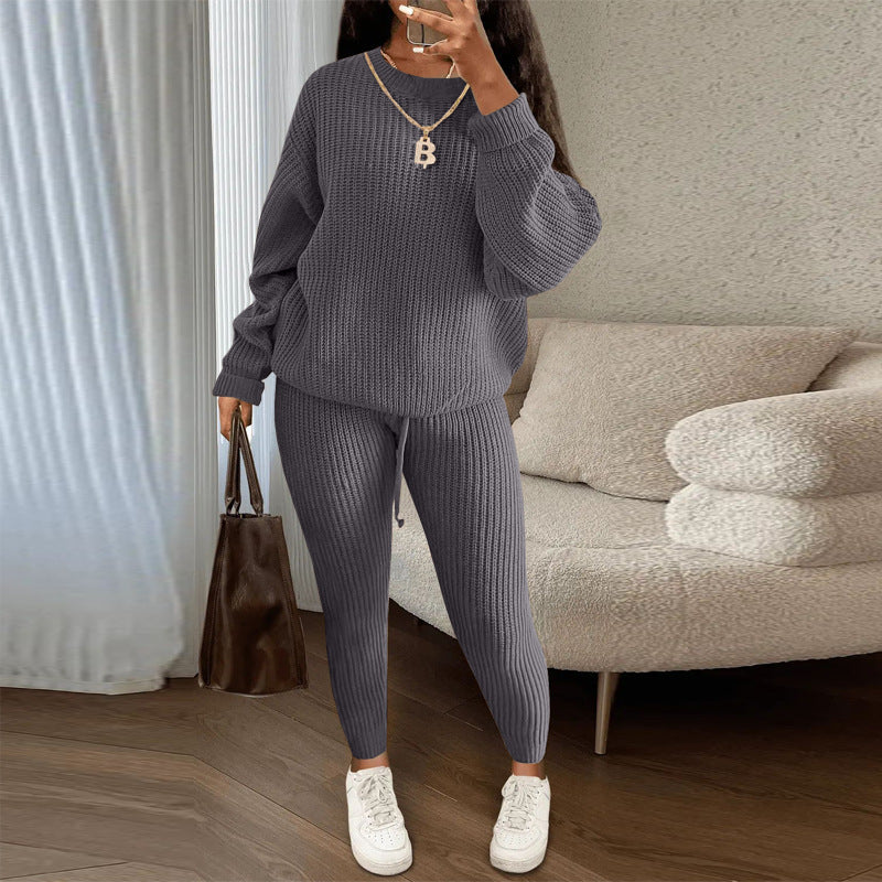 Casual Knitting Suit Trousers  Women's Clothing  Suit  Fashion