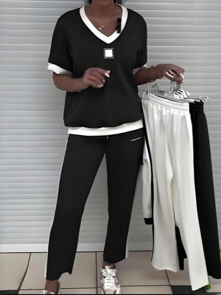 Women's 2 Piece Lounge Set Fashion Travel Outfits Vacation Tracksuit Comfy Wide Leg Airport Loungewear - Seldom Seen Styles