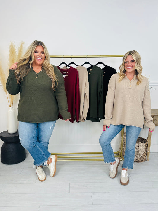 Reset Button Sweater- Multiple Colors! - Seldom Seen Styles