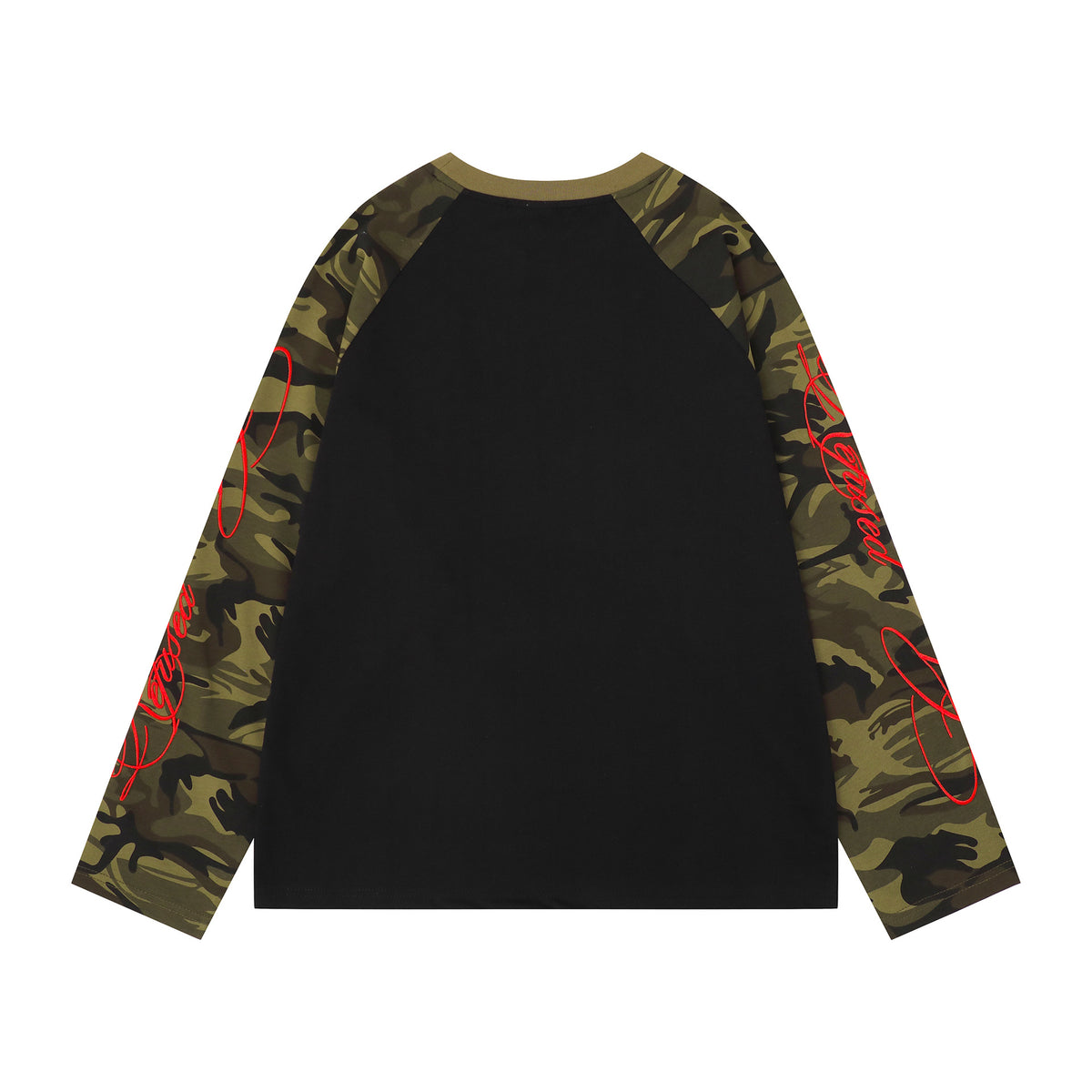 ARGUE CULTURE Camo Raglan Sleeve Long Sleeve Tee - Seldom Seen Styles
