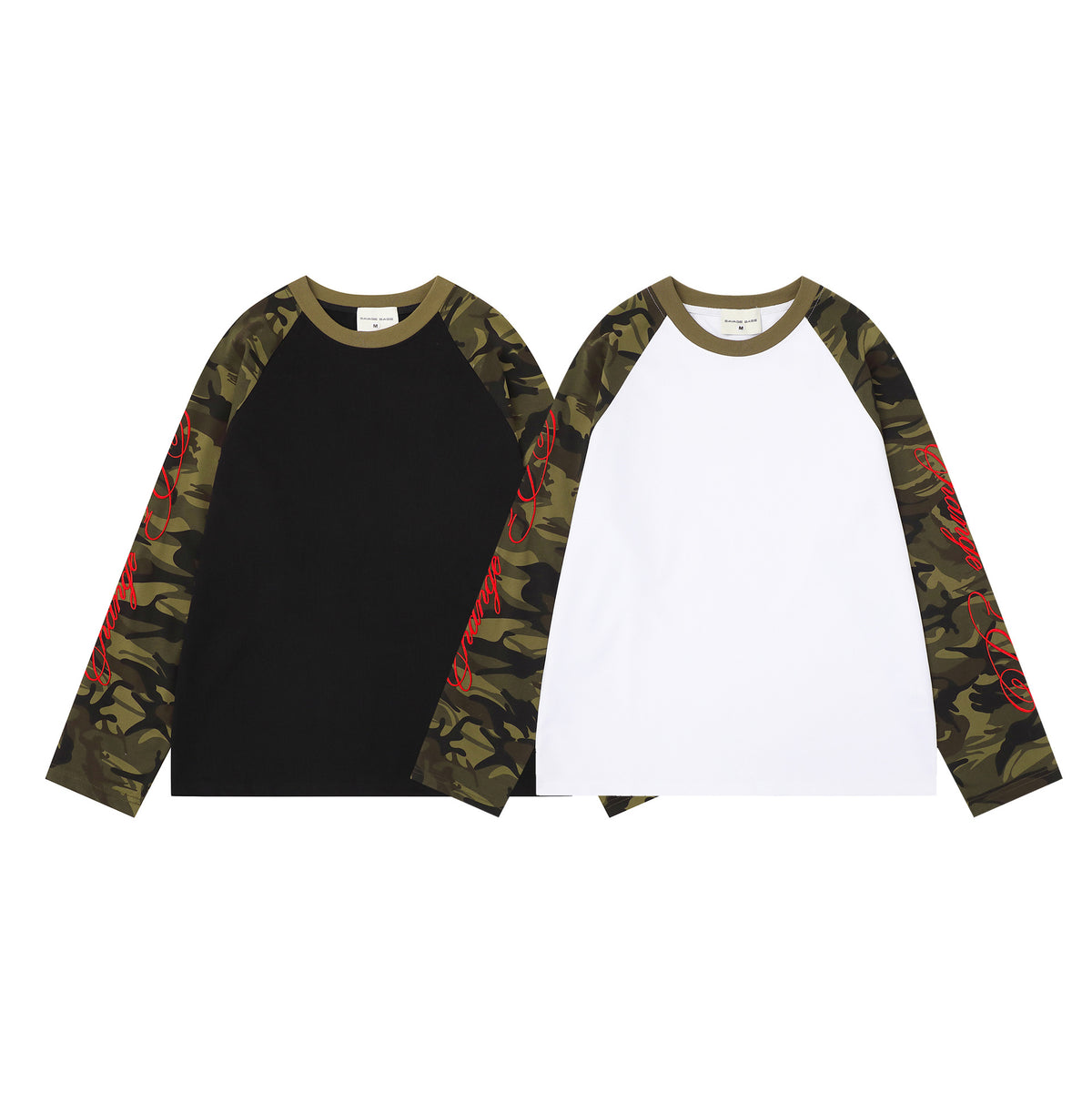 ARGUE CULTURE Camo Raglan Sleeve Long Sleeve Tee - Seldom Seen Styles