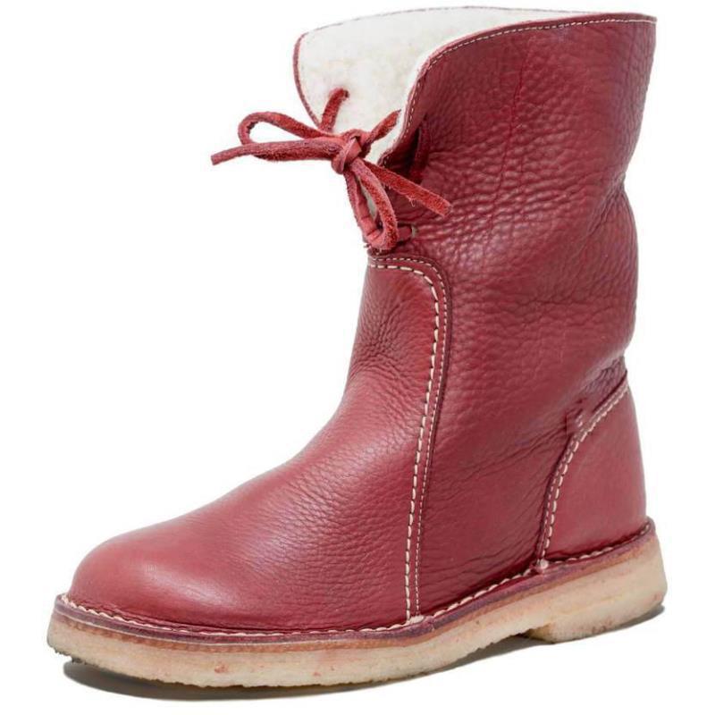 Add velvet lace-up flat bottom plus size casual boots - Seldom Seen Styles