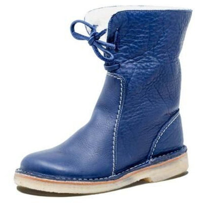 Samt-Schnürstiefeletten mit flachem Boden, Übergröße, lässig