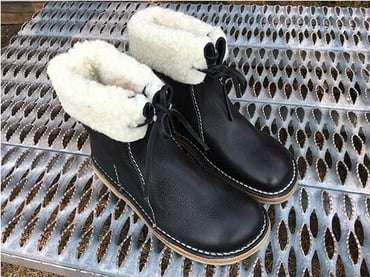 Add velvet lace-up flat bottom plus size casual boots - Seldom Seen Styles