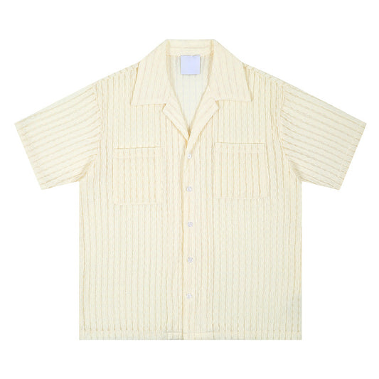 Aelfric Eden Knit Cable Short Sleeve Shirt - Seldom Seen Styles