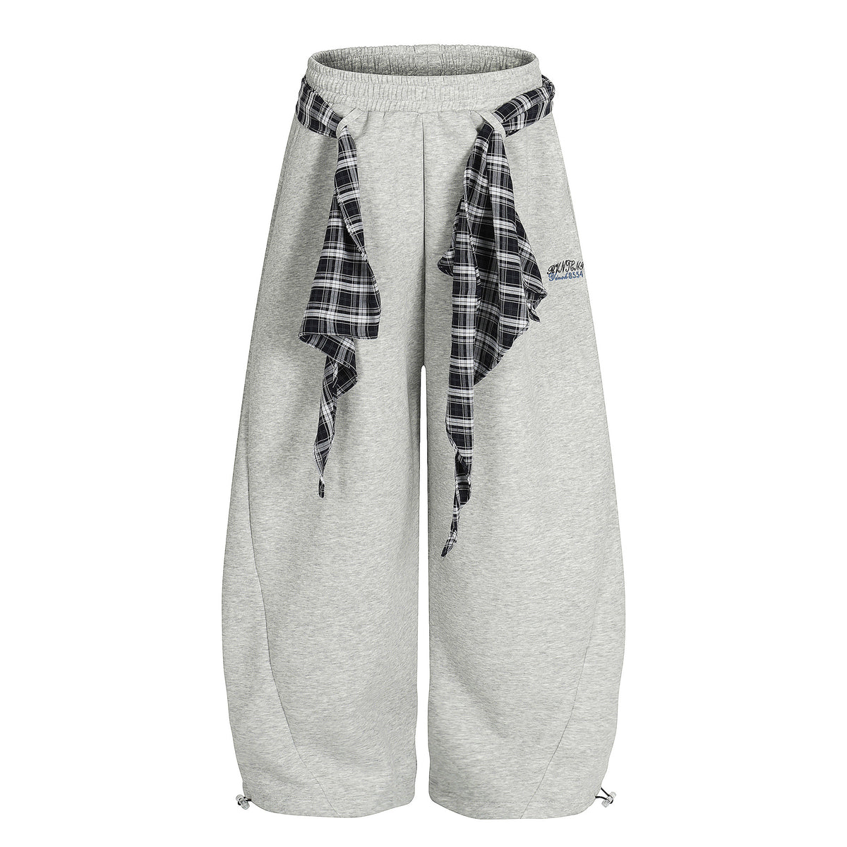 Aelfric Eden Plaid Tie Baggy Barrel Sweatpants - Seldom Seen Styles